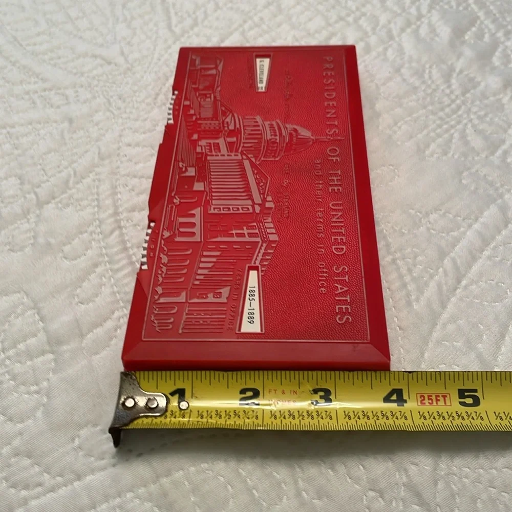 Vintage 1960 Presidents of US & Terms in Office Plastic Pencil Case Dial Knobs